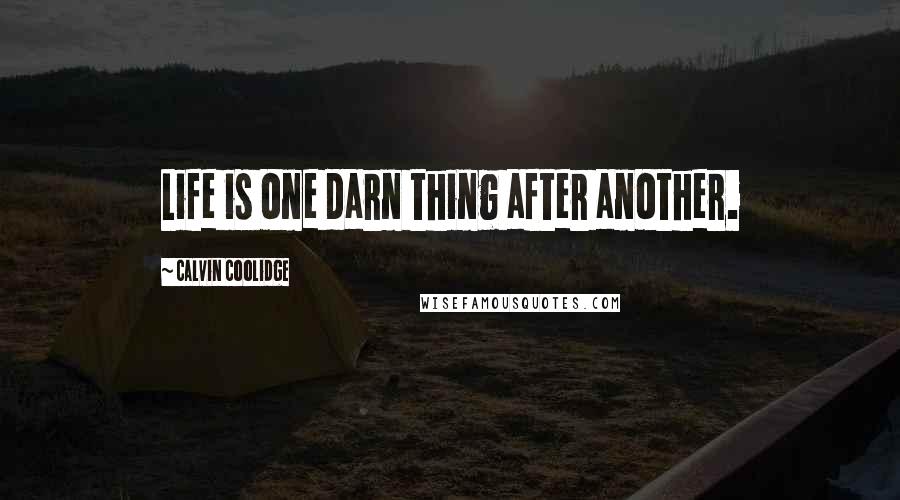 Calvin Coolidge Quotes: Life is one darn thing after another.