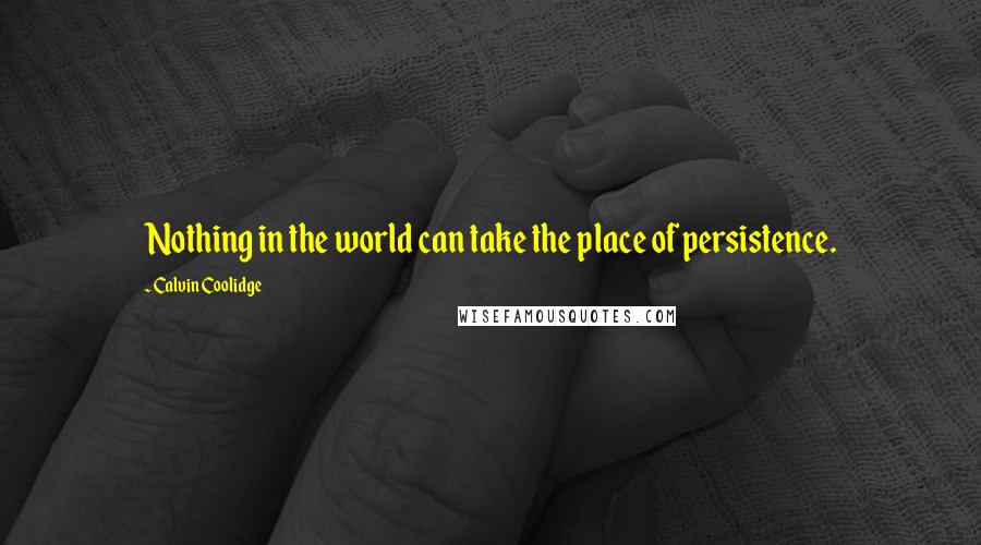 Calvin Coolidge Quotes: Nothing in the world can take the place of persistence.