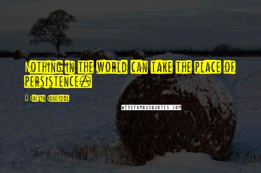 Calvin Coolidge Quotes: Nothing in the world can take the place of persistence.