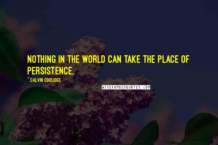 Calvin Coolidge Quotes: Nothing in the world can take the place of persistence.
