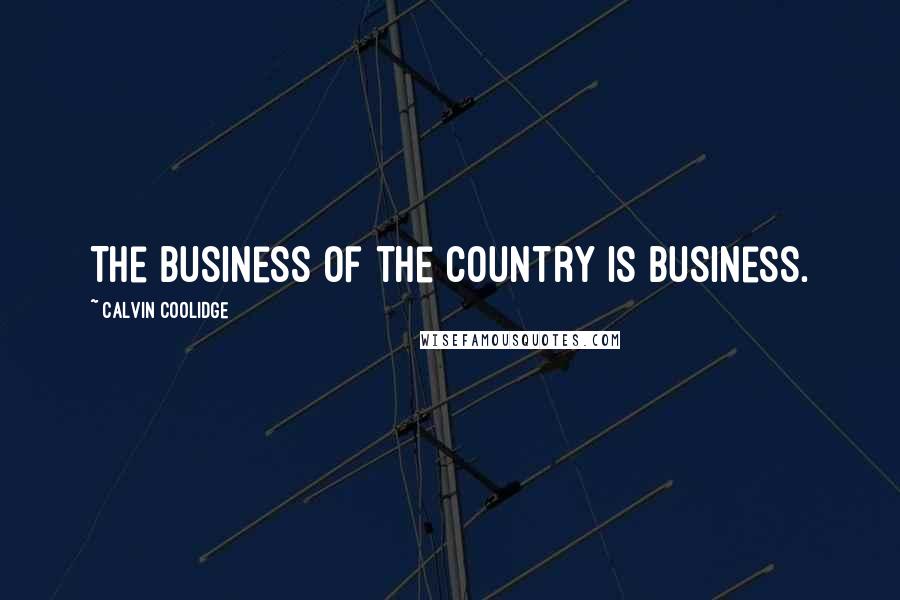 Calvin Coolidge Quotes: The business of the country is business.