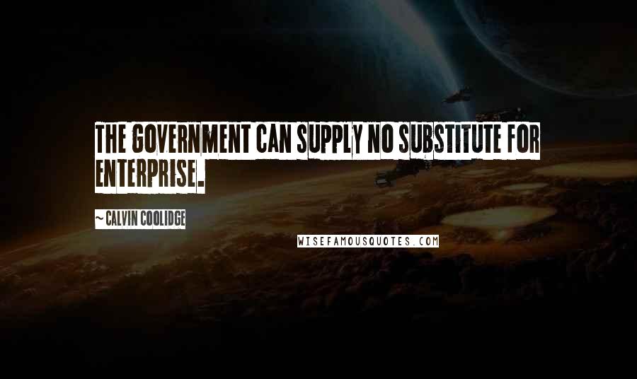 Calvin Coolidge Quotes: The government can supply no substitute for enterprise.