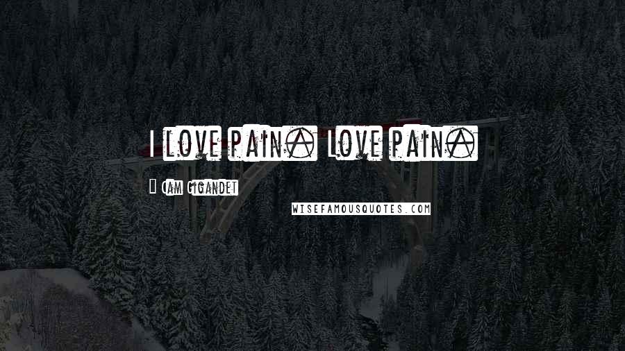 Cam Gigandet Quotes: I love pain. Love pain.