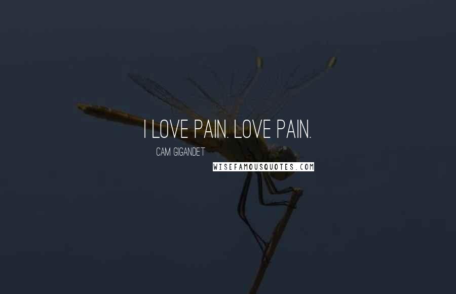 Cam Gigandet Quotes: I love pain. Love pain.