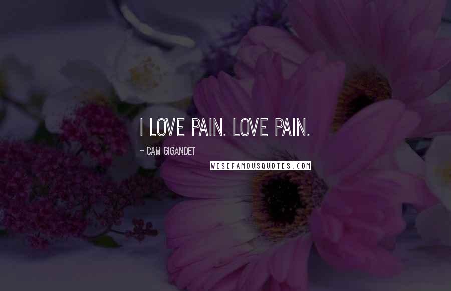 Cam Gigandet Quotes: I love pain. Love pain.