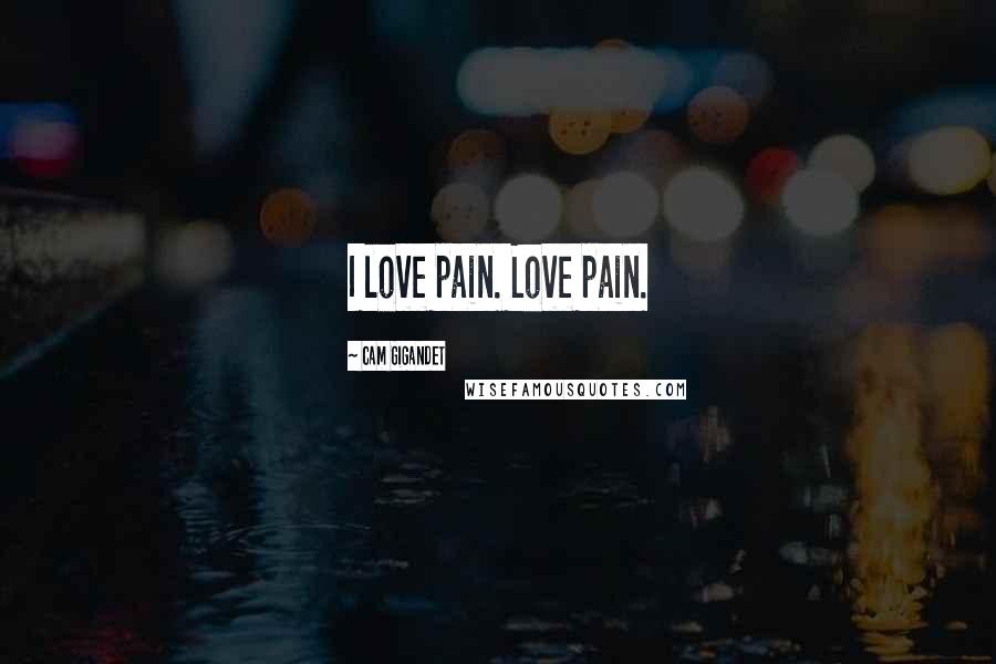 Cam Gigandet Quotes: I love pain. Love pain.