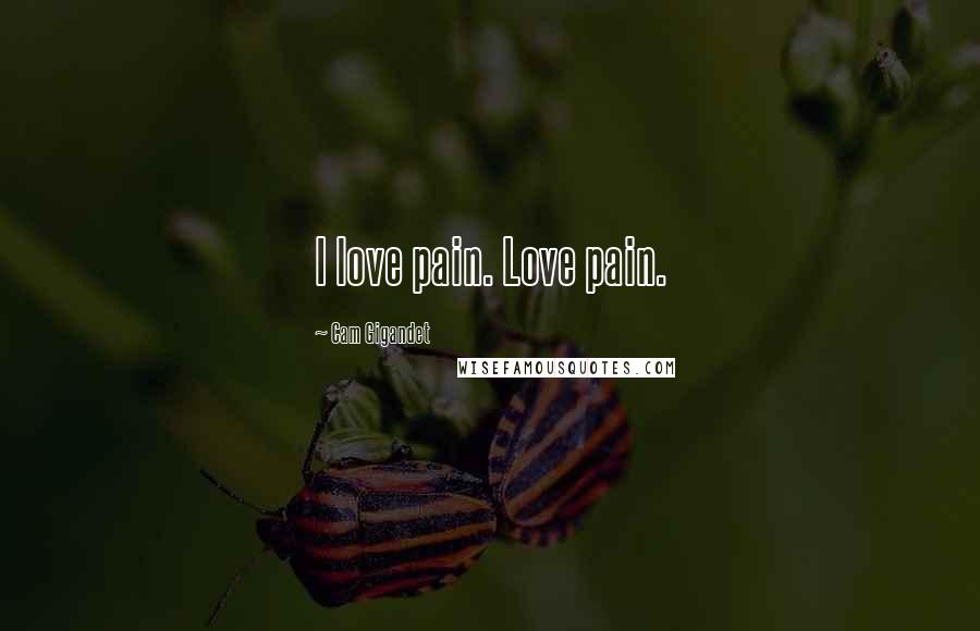 Cam Gigandet Quotes: I love pain. Love pain.