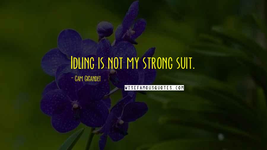 Cam Gigandet Quotes: Idling is not my strong suit.