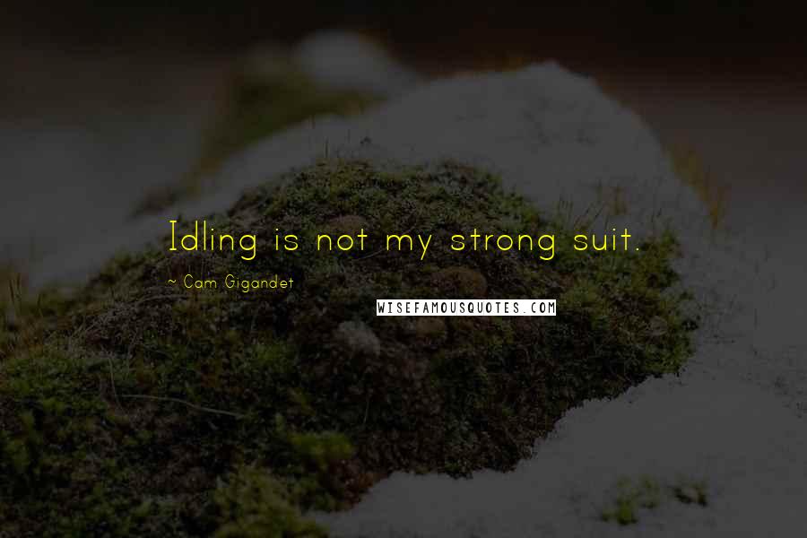 Cam Gigandet Quotes: Idling is not my strong suit.