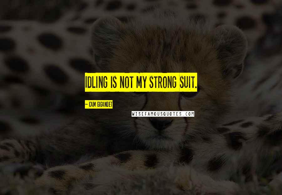 Cam Gigandet Quotes: Idling is not my strong suit.