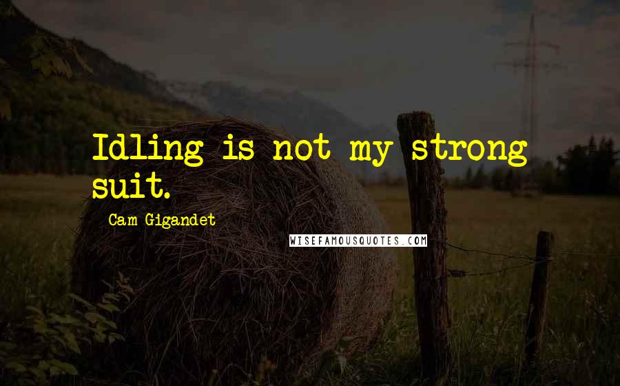 Cam Gigandet Quotes: Idling is not my strong suit.