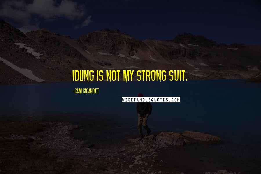 Cam Gigandet Quotes: Idling is not my strong suit.