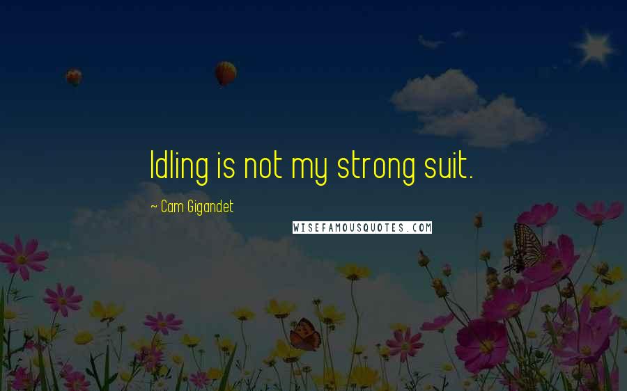 Cam Gigandet Quotes: Idling is not my strong suit.