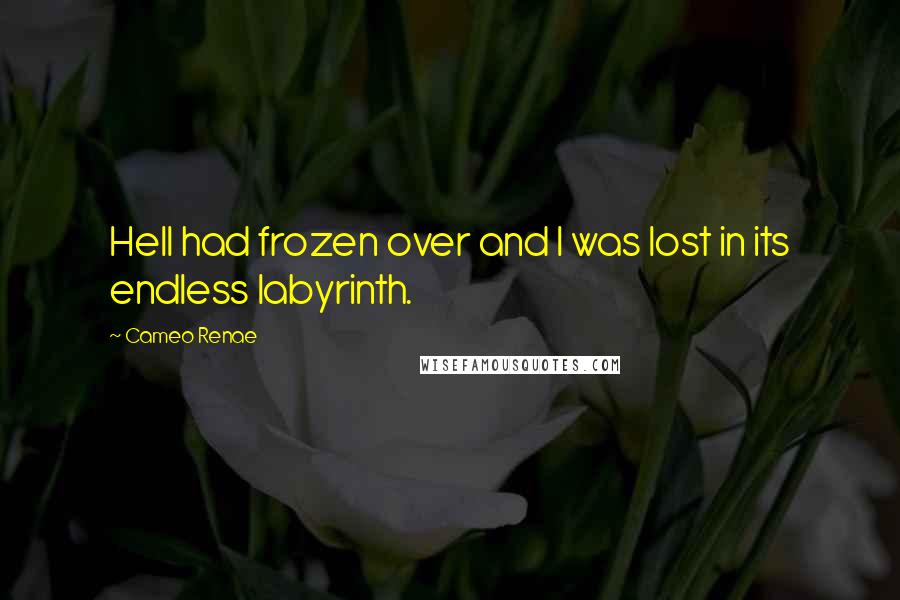 Cameo Renae Quotes: Hell had frozen over and I was lost in its endless labyrinth.