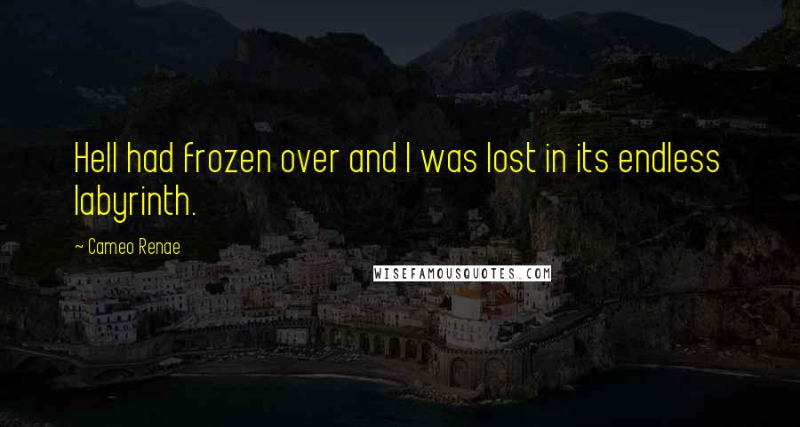 Cameo Renae Quotes: Hell had frozen over and I was lost in its endless labyrinth.