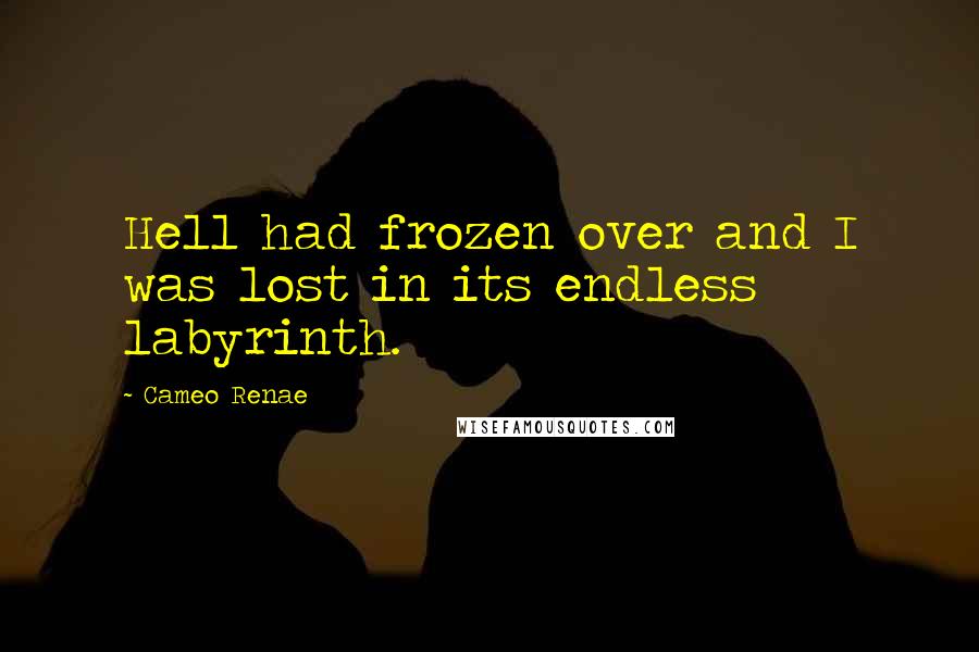 Cameo Renae Quotes: Hell had frozen over and I was lost in its endless labyrinth.