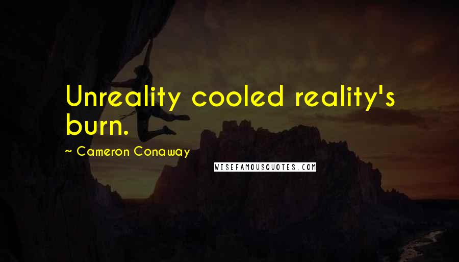 Cameron Conaway Quotes: Unreality cooled reality's burn.