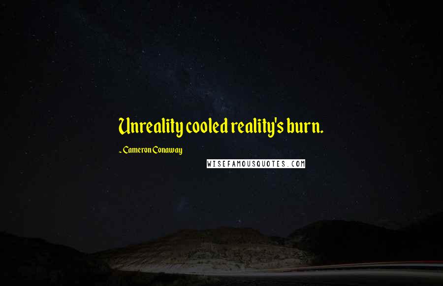 Cameron Conaway Quotes: Unreality cooled reality's burn.
