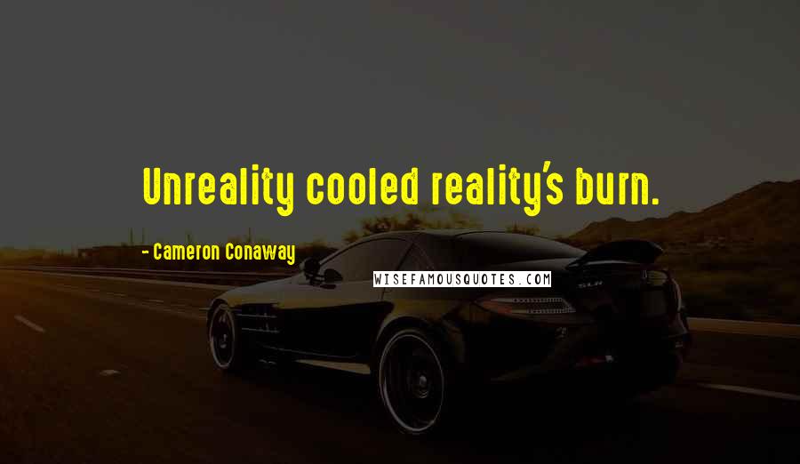 Cameron Conaway Quotes: Unreality cooled reality's burn.