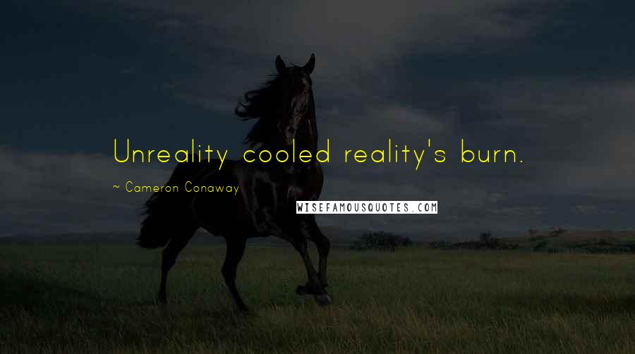 Cameron Conaway Quotes: Unreality cooled reality's burn.