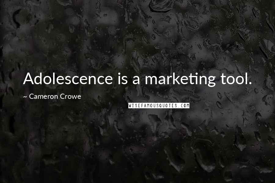 Cameron Crowe Quotes: Adolescence is a marketing tool.