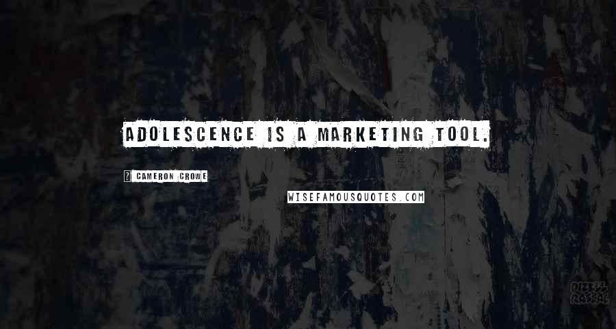 Cameron Crowe Quotes: Adolescence is a marketing tool.