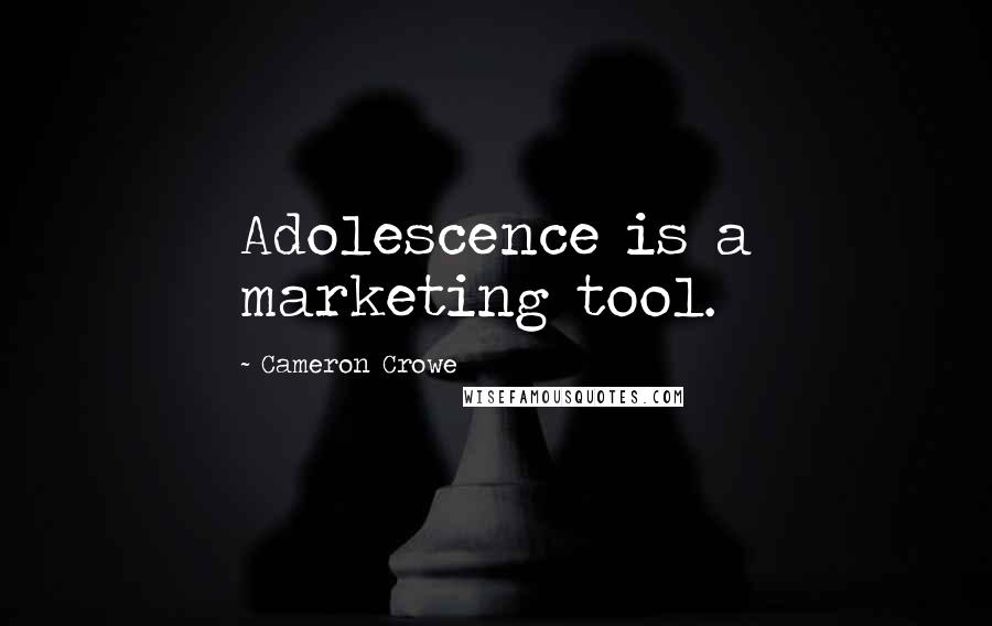 Cameron Crowe Quotes: Adolescence is a marketing tool.