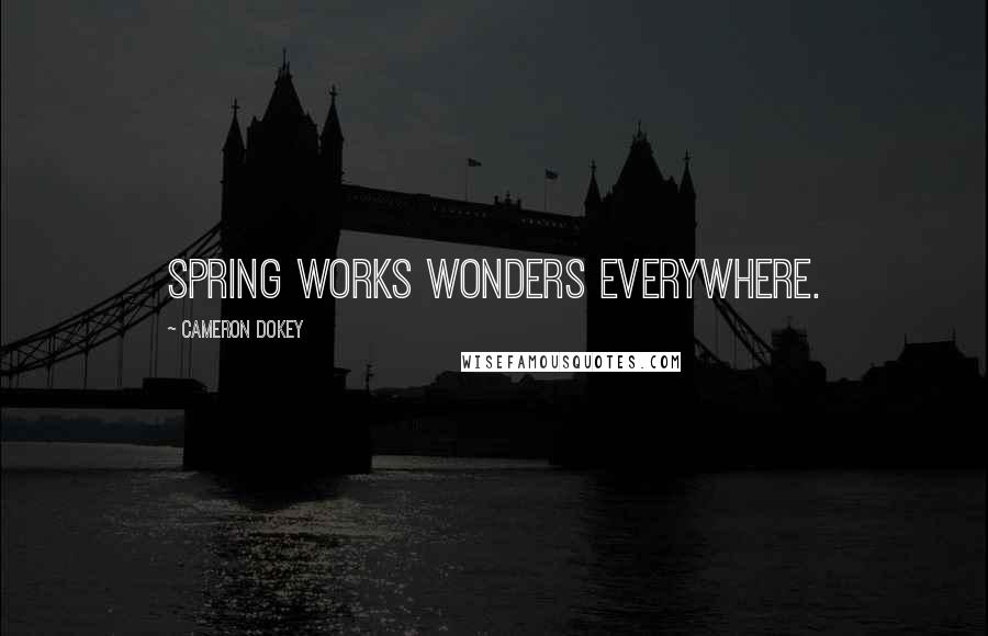 Cameron Dokey Quotes: Spring works wonders everywhere.