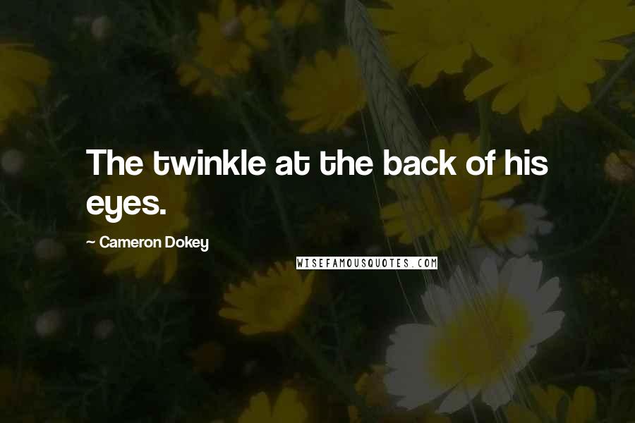 Cameron Dokey Quotes: The twinkle at the back of his eyes.