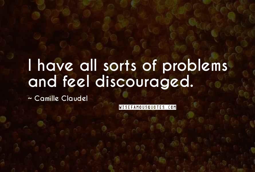 Camille Claudel Quotes: I have all sorts of problems and feel discouraged.