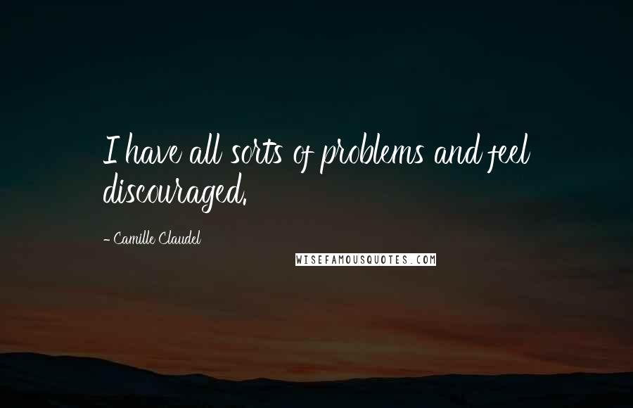 Camille Claudel Quotes: I have all sorts of problems and feel discouraged.