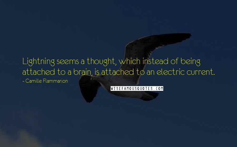 Camille Flammarion Quotes: Lightning seems a thought, which instead of being attached to a brain, is attached to an electric current.