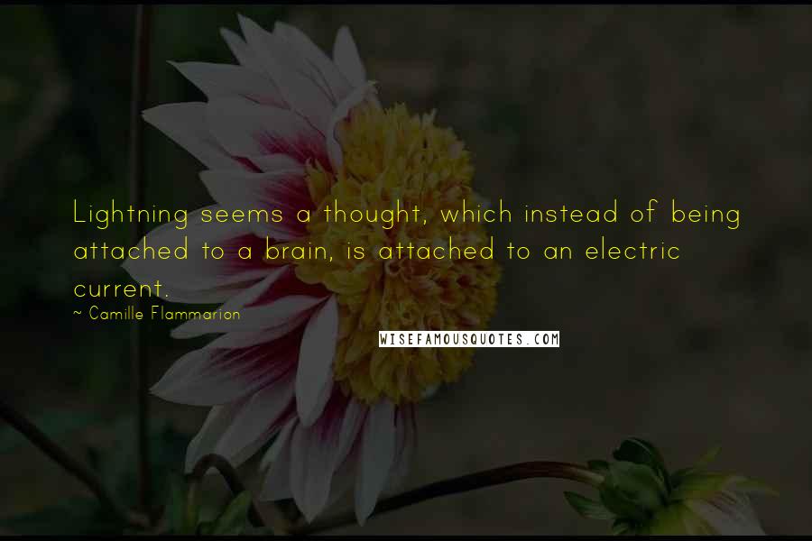 Camille Flammarion Quotes: Lightning seems a thought, which instead of being attached to a brain, is attached to an electric current.