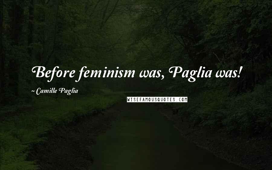 Camille Paglia Quotes: Before feminism was, Paglia was!