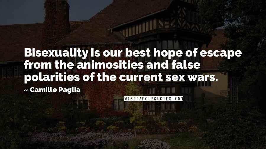 Camille Paglia Quotes: Bisexuality is our best hope of escape from the animosities and false polarities of the current sex wars.