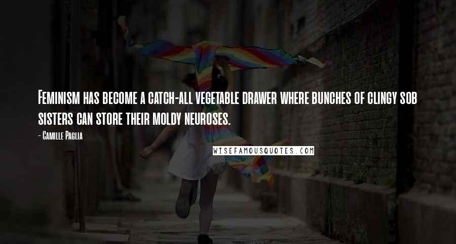 Camille Paglia Quotes: Feminism has become a catch-all vegetable drawer where bunches of clingy sob sisters can store their moldy neuroses.