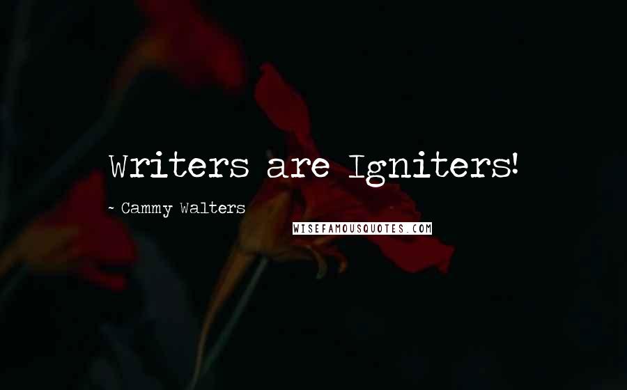 Cammy Walters Quotes: Writers are Igniters!