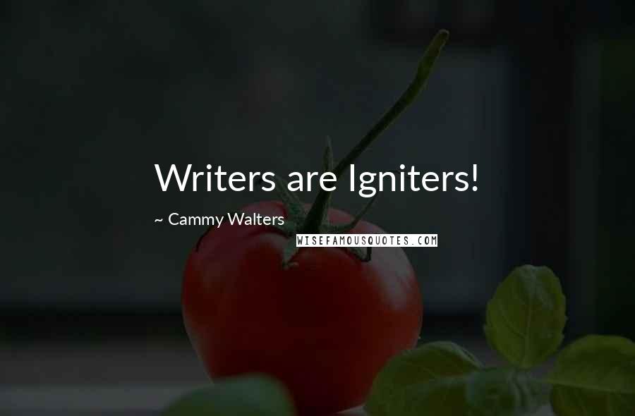 Cammy Walters Quotes: Writers are Igniters!