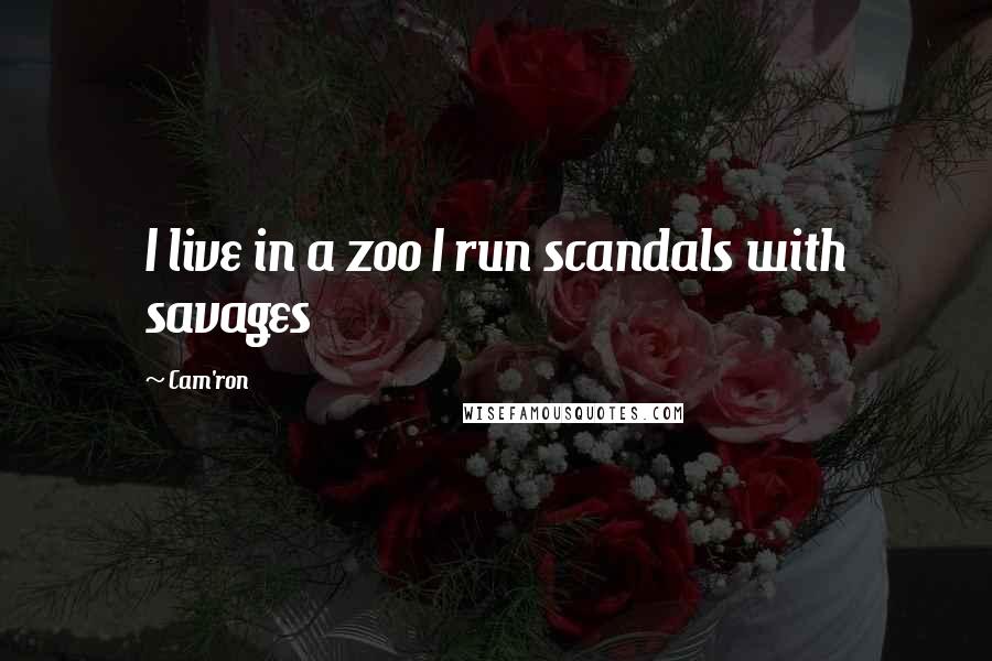 Cam'ron Quotes: I live in a zoo I run scandals with savages