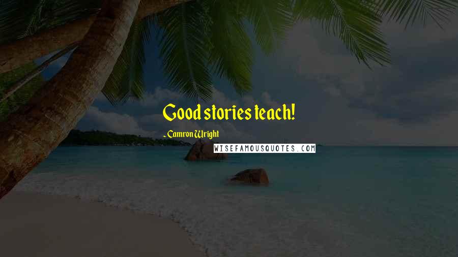 Camron Wright Quotes: Good stories teach!