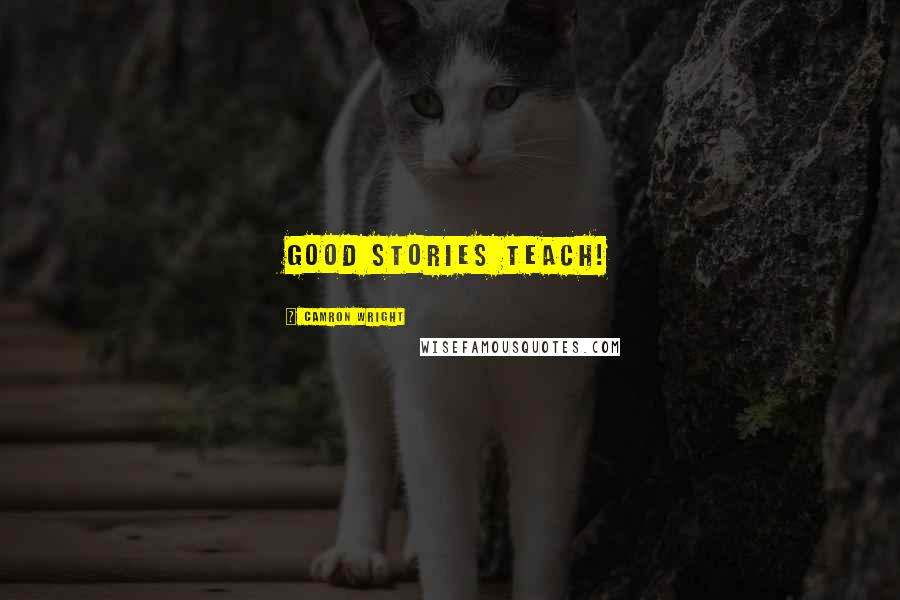 Camron Wright Quotes: Good stories teach!