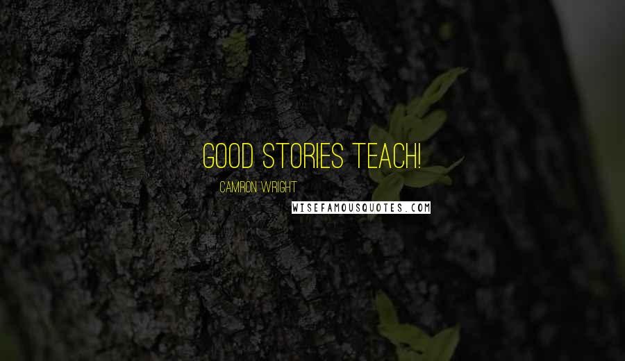 Camron Wright Quotes: Good stories teach!