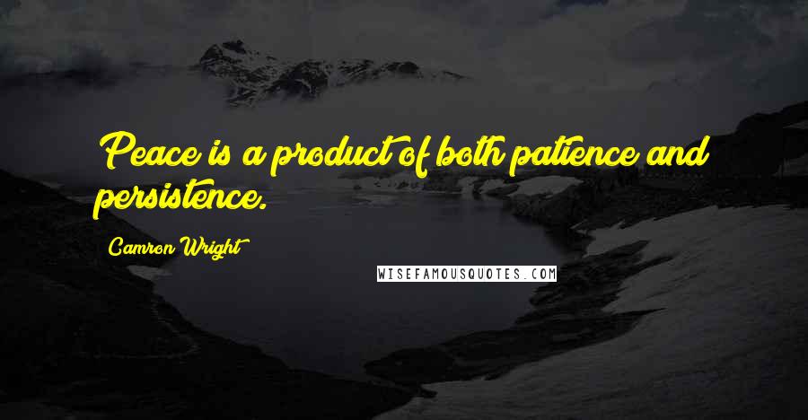 Camron Wright Quotes: Peace is a product of both patience and persistence.