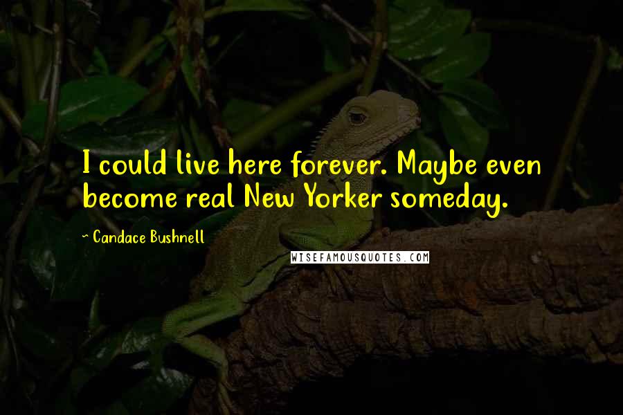 Candace Bushnell Quotes: I could live here forever. Maybe even become real New Yorker someday.