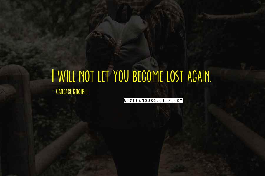 Candace Knoebel Quotes: I will not let you become lost again.