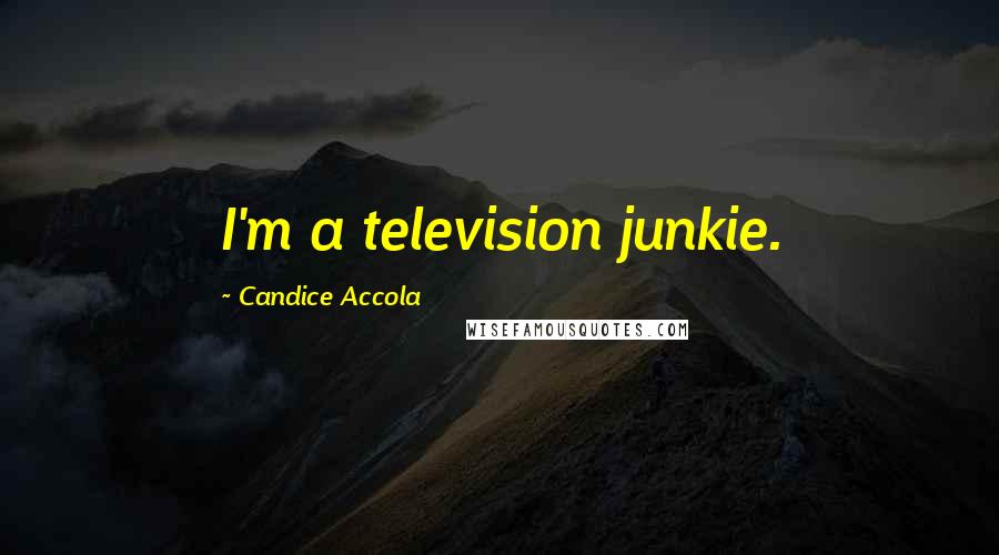 Candice Accola Quotes: I'm a television junkie.