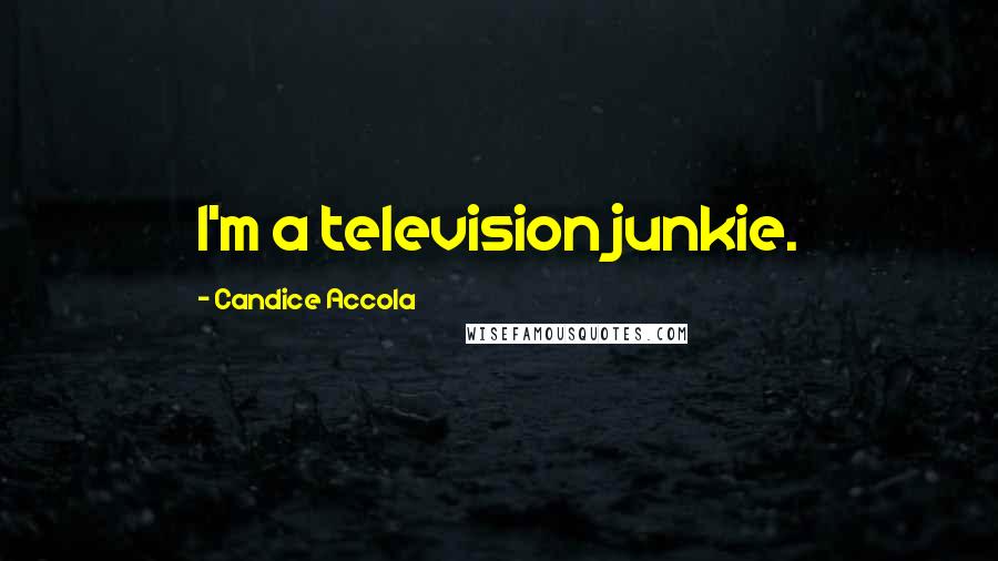 Candice Accola Quotes: I'm a television junkie.