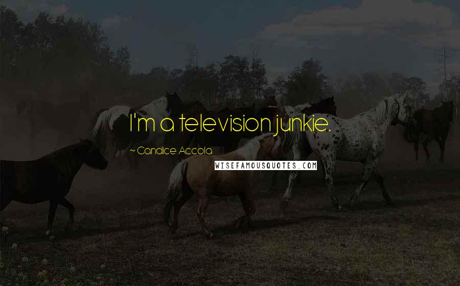Candice Accola Quotes: I'm a television junkie.