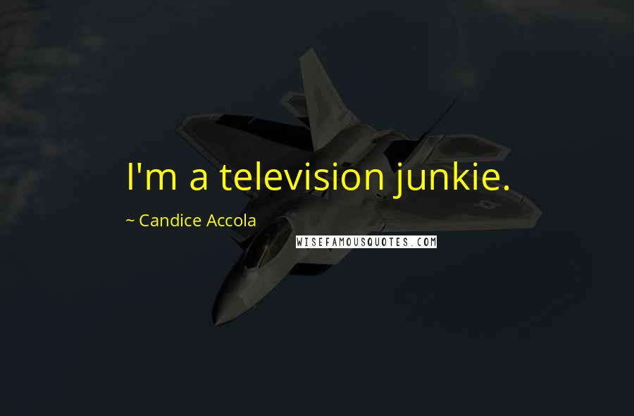 Candice Accola Quotes: I'm a television junkie.