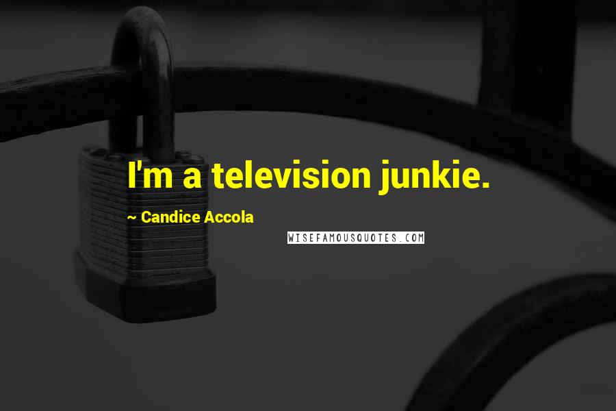 Candice Accola Quotes: I'm a television junkie.